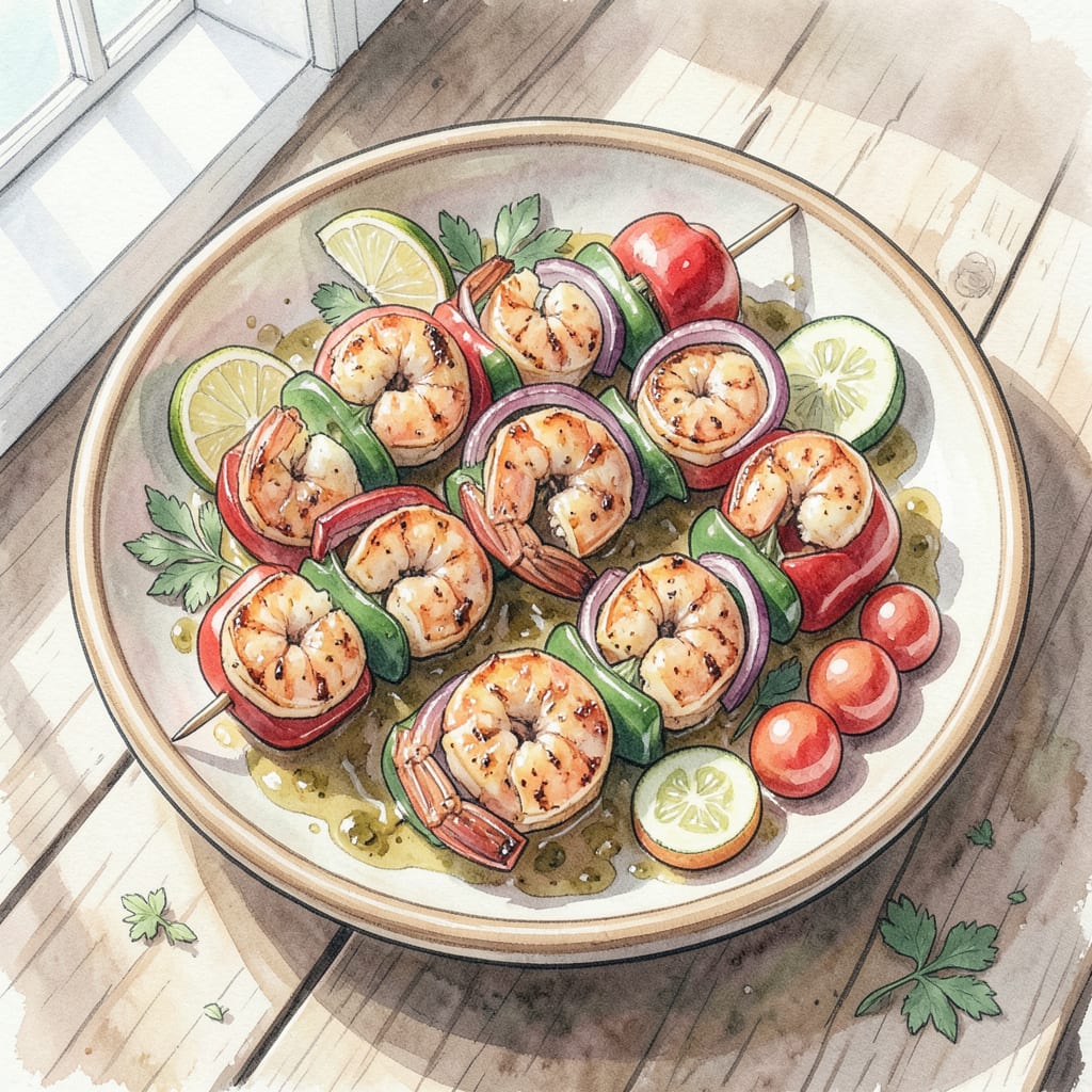 Visual representation of BBQ Shrimp Kabobs Recipe: Grilled Perfection in 15 Minutes
