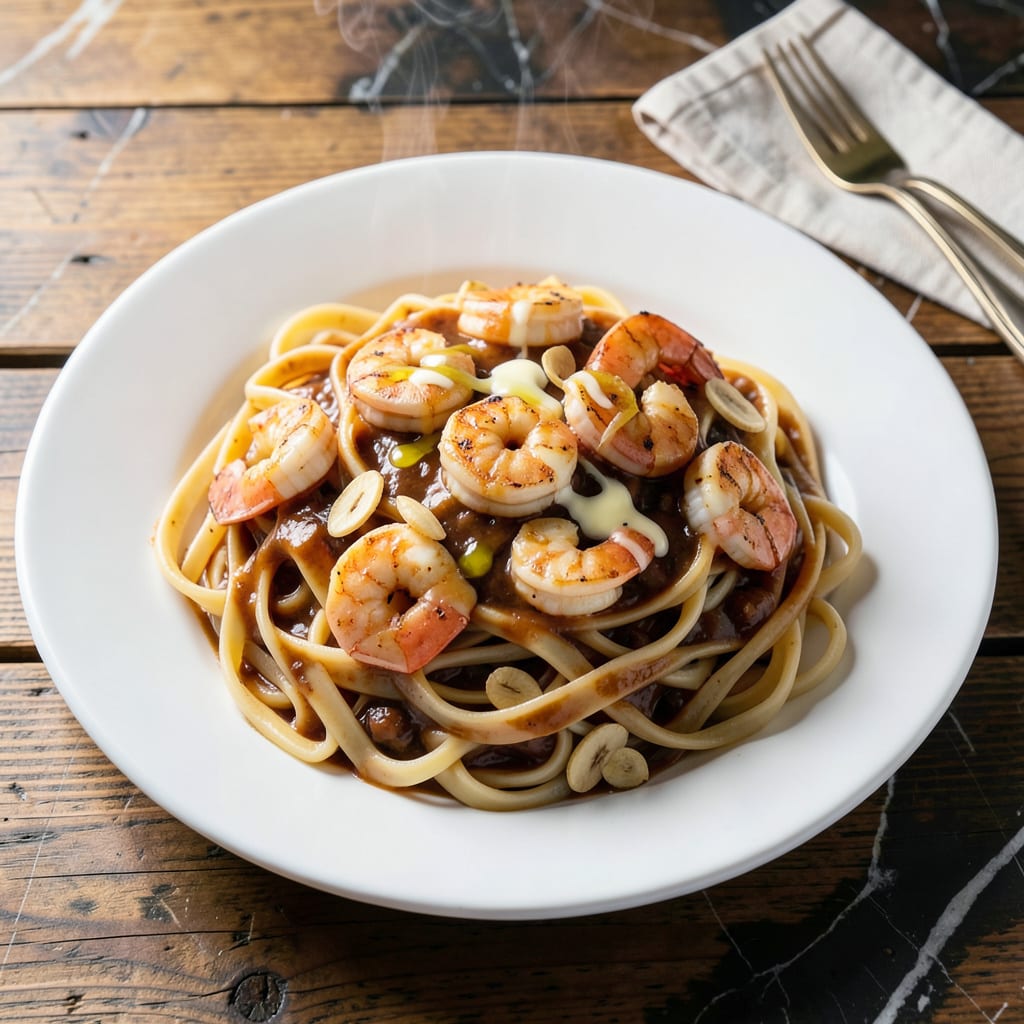 Complete BBQ Shrimp Pasta Recipe: Smoky Seafood Meets Al Dente Noodles overview image