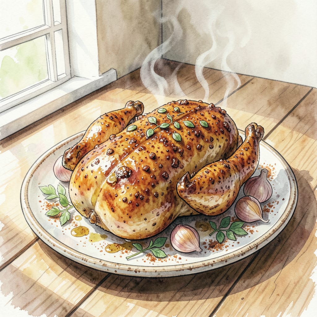 Visual representation of BBQ Spatchcock Chicken Recipe: Crispy Skin and Juicy Meat