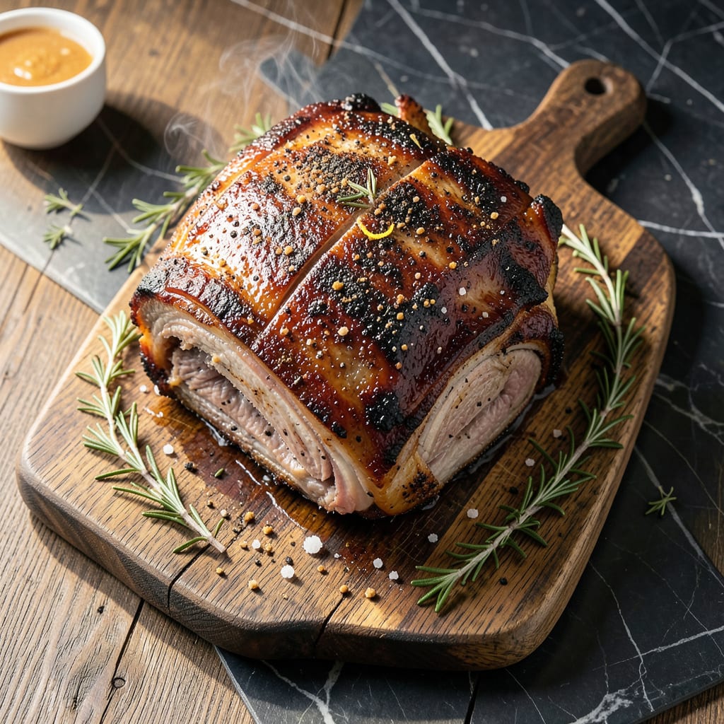 BBQ Standing Rib Roast Recipe: Smoked to Melting Tenderness example with annotations