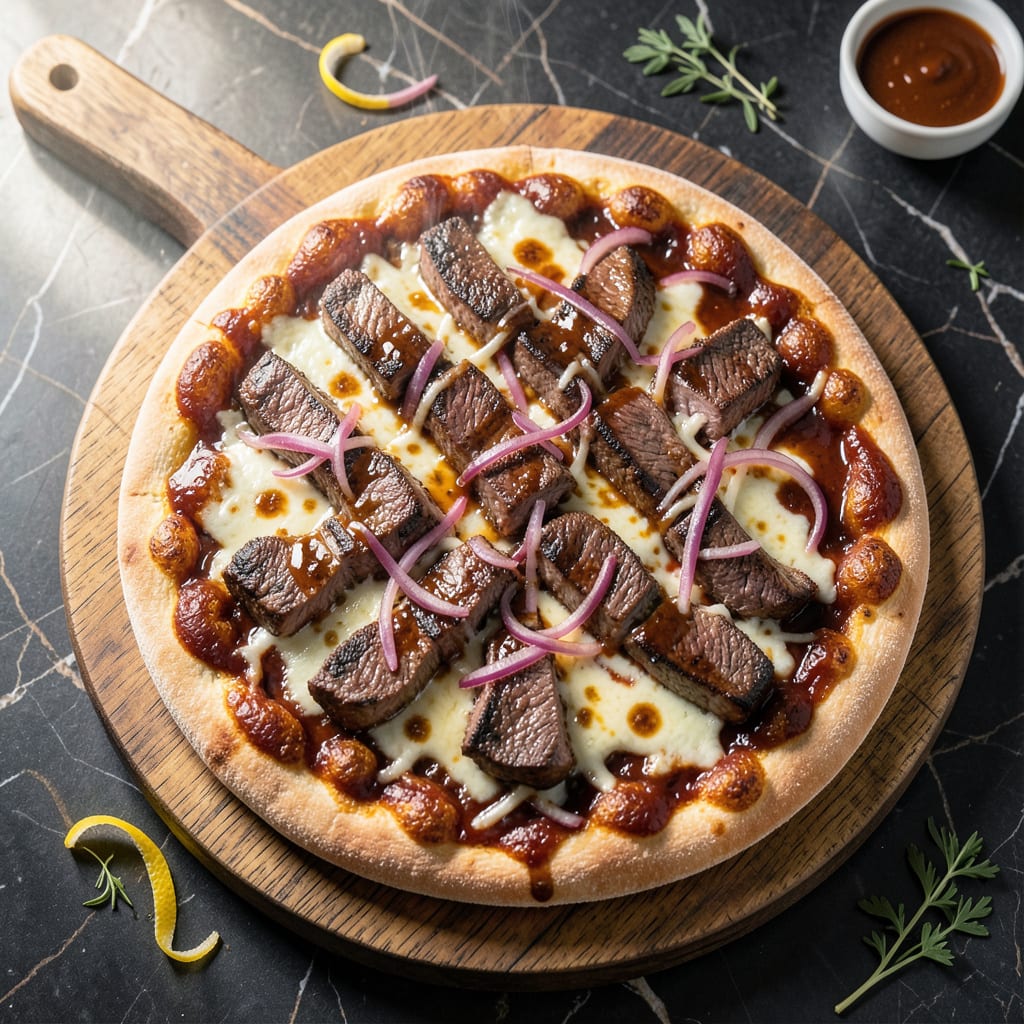 BBQ Steak Pizza Recipe: Smoky Char on Chewy Crust detailed visual guide