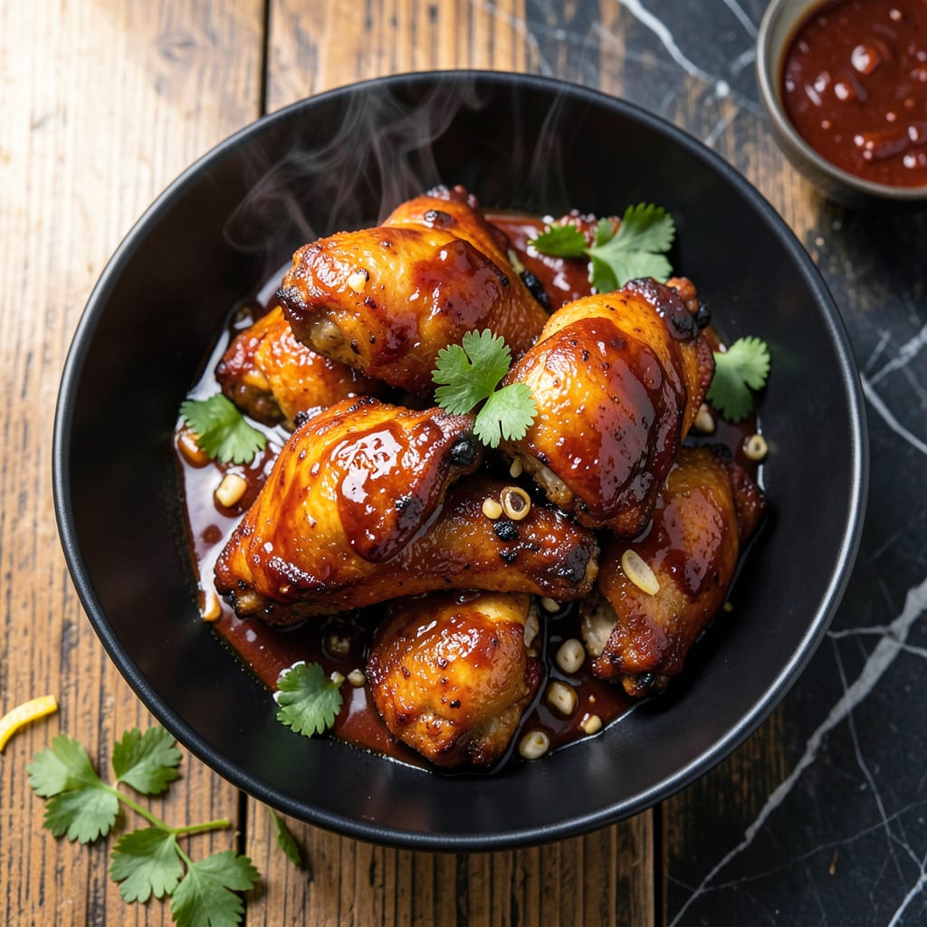 Complete BBQ Sticky Chicken Recipe: Finger Licking Glaze on Juicy Thighs overview image