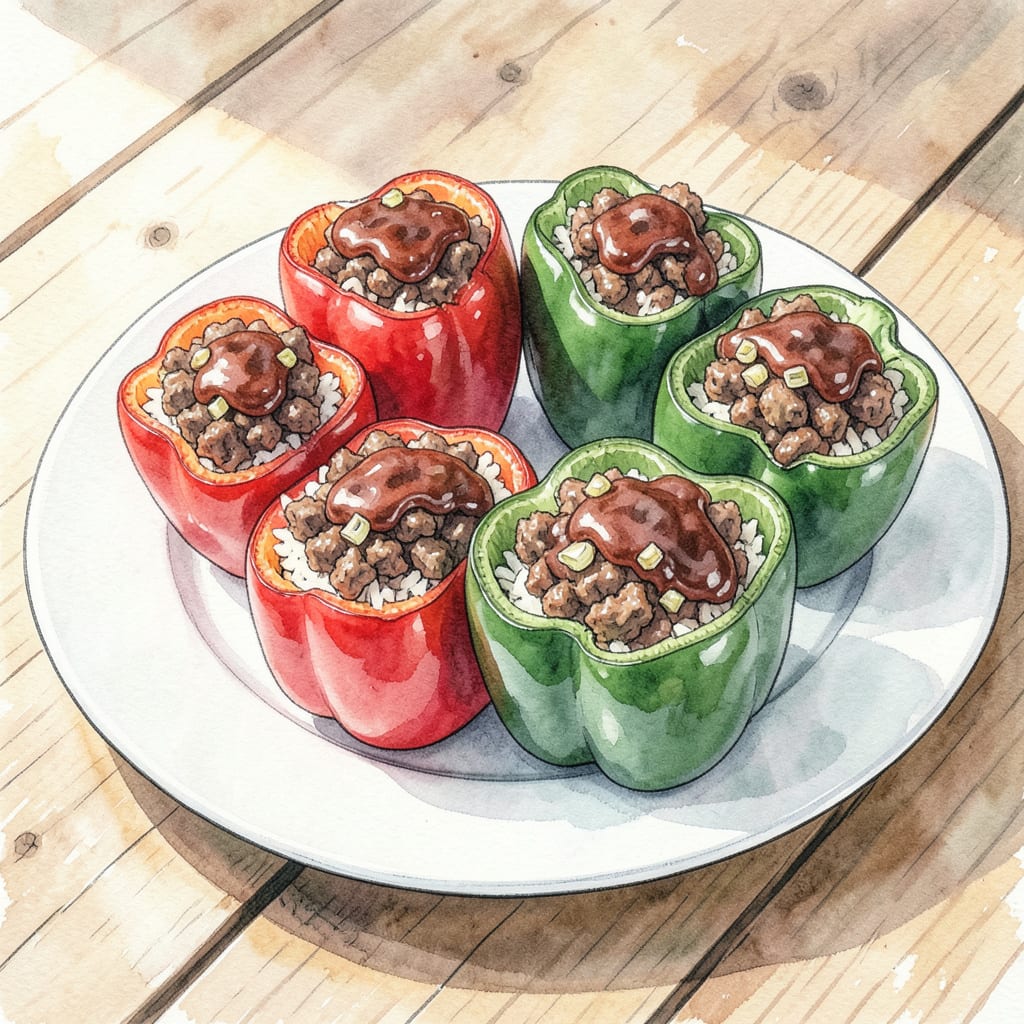 Complete BBQ Stuffed Peppers Recipe Beef: Tender Filling and Crispy Peppers overview image
