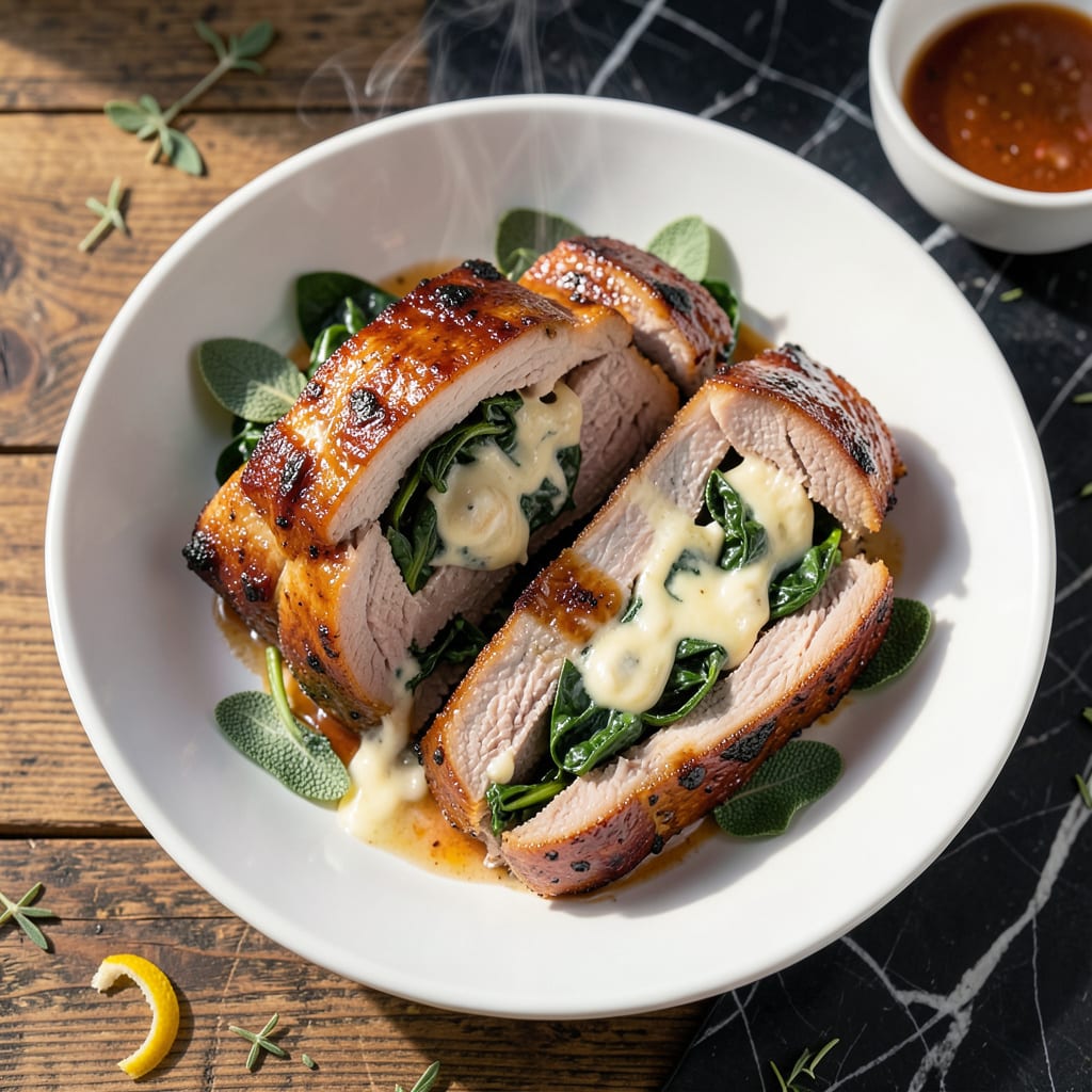 Complete BBQ Stuffed Pork Tenderloin Recipe: Smoky Cheese and Herb Center overview image