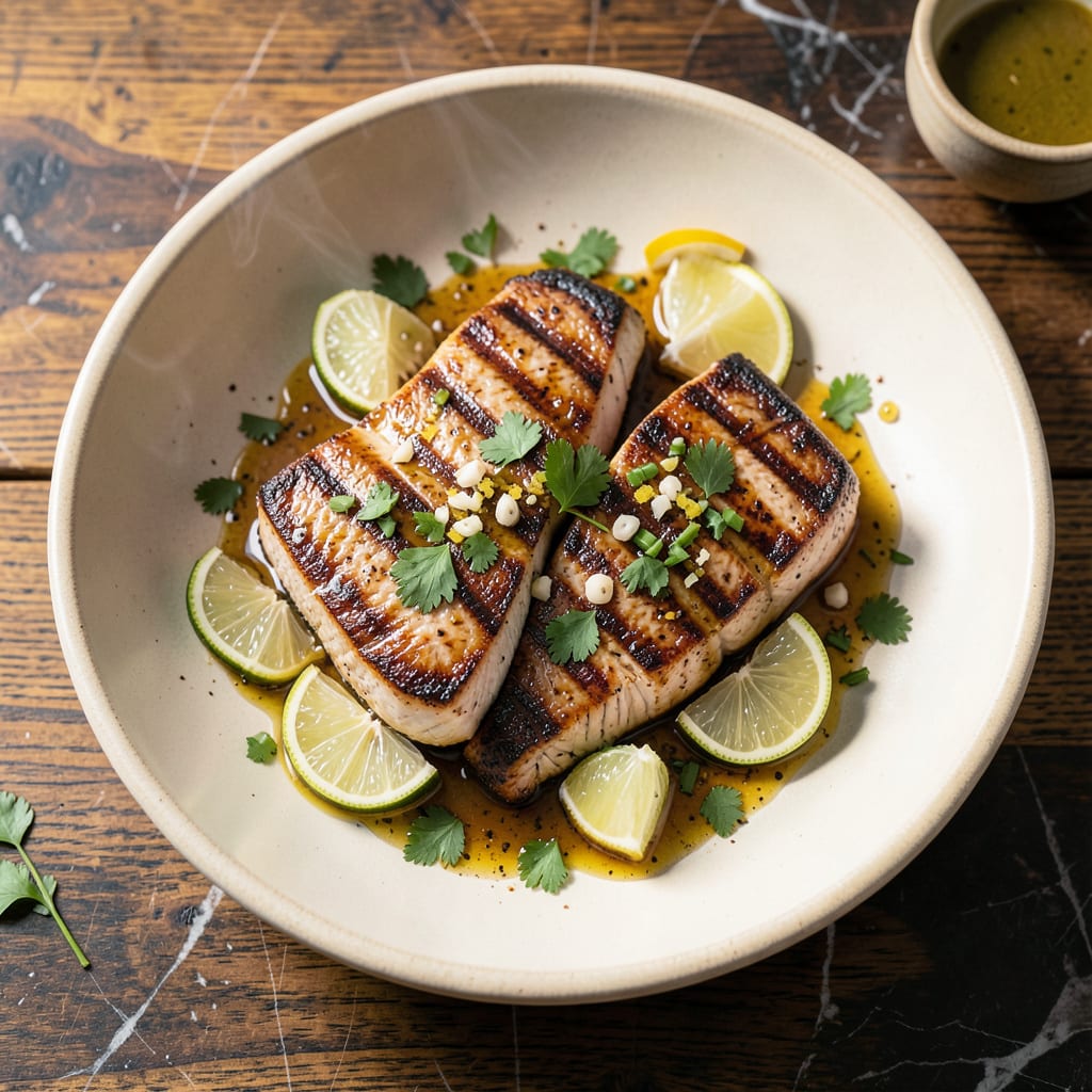 Complete BBQ Swordfish Steak Recipe: Grill Marked Succulence With Citrus Zing overview image