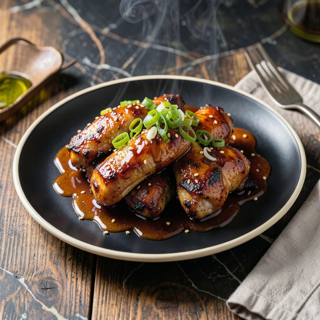 Visual representation of BBQ Teriyaki Chicken Recipe: Grilled Glaze With Asian Fusion Flavors