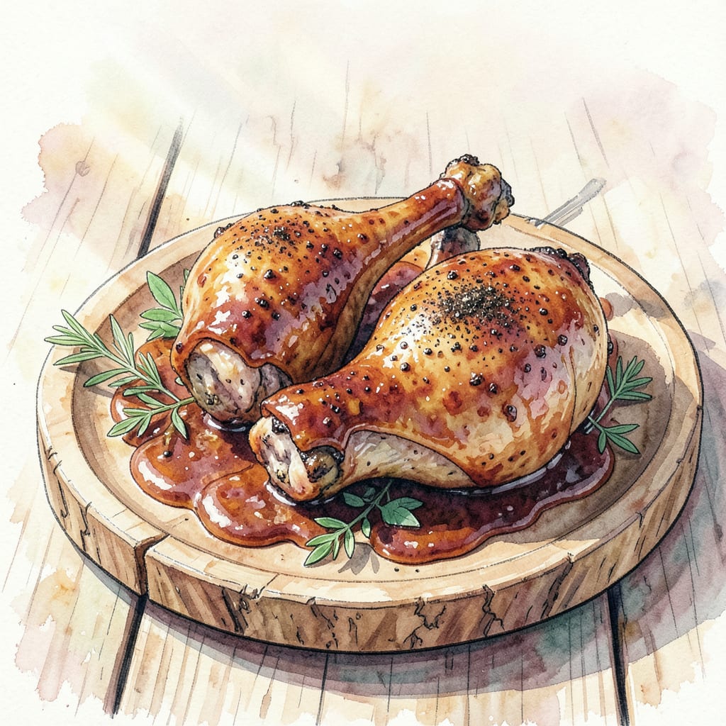 Visual representation of BBQ Turkey Legs Recipe Smoked: Fall Off The Bone Tender Perfection