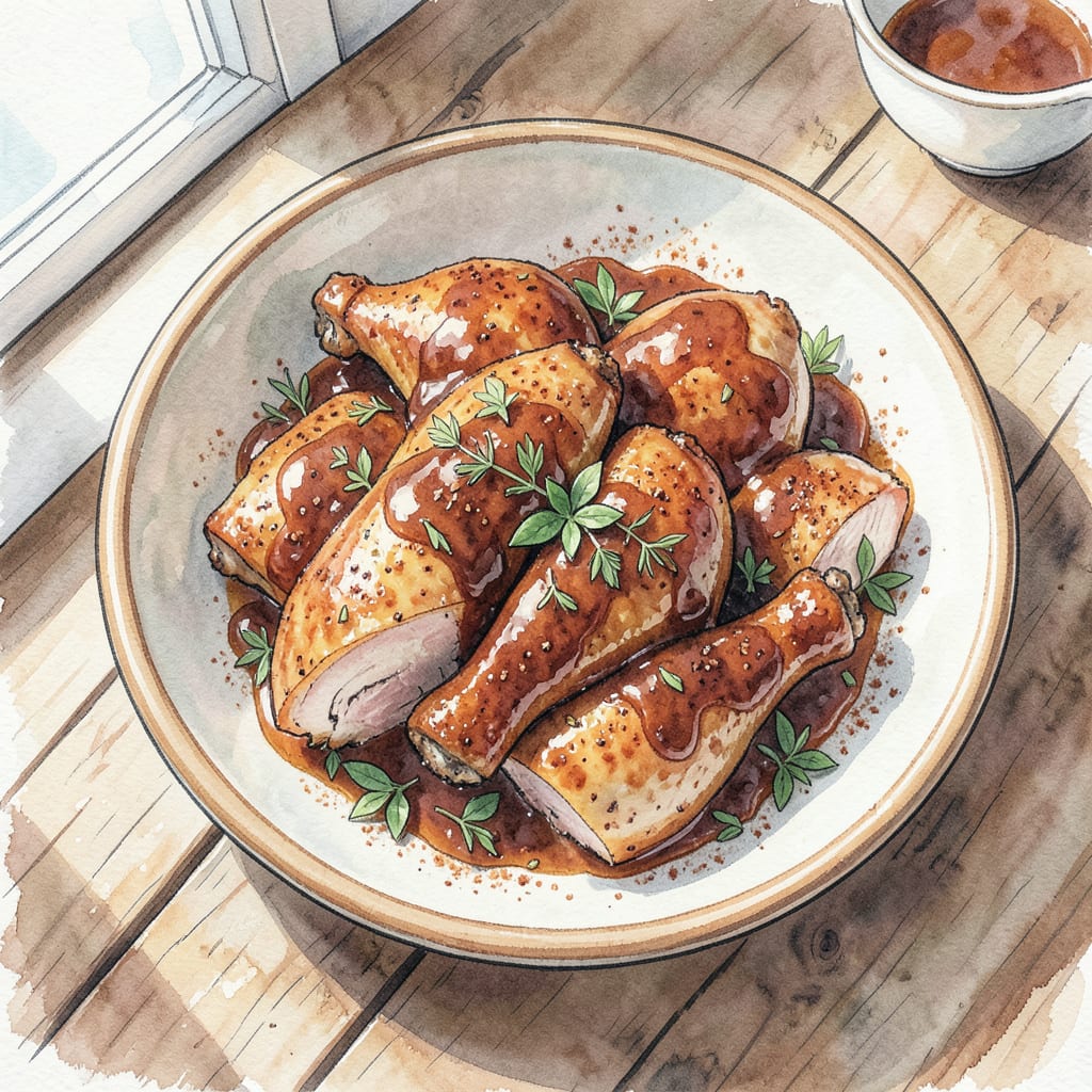 BBQ Turkey Thighs Recipe: Smoky, Tender, and Fall Off The Bone illustration with key details