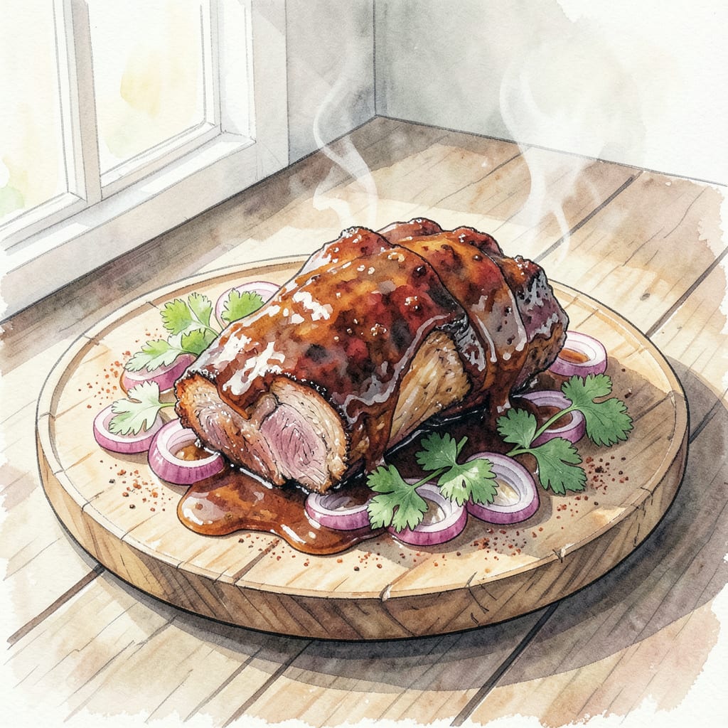 Visual representation of BBQ Wild Boar Recipe: Gamey Flavor Tamed with Smoky Sweetness