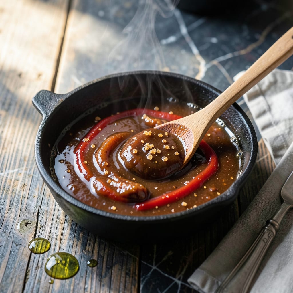 BBQ Wing Sauce Recipe: Smoky Sweet Thick Glaze for Dipping example with annotations