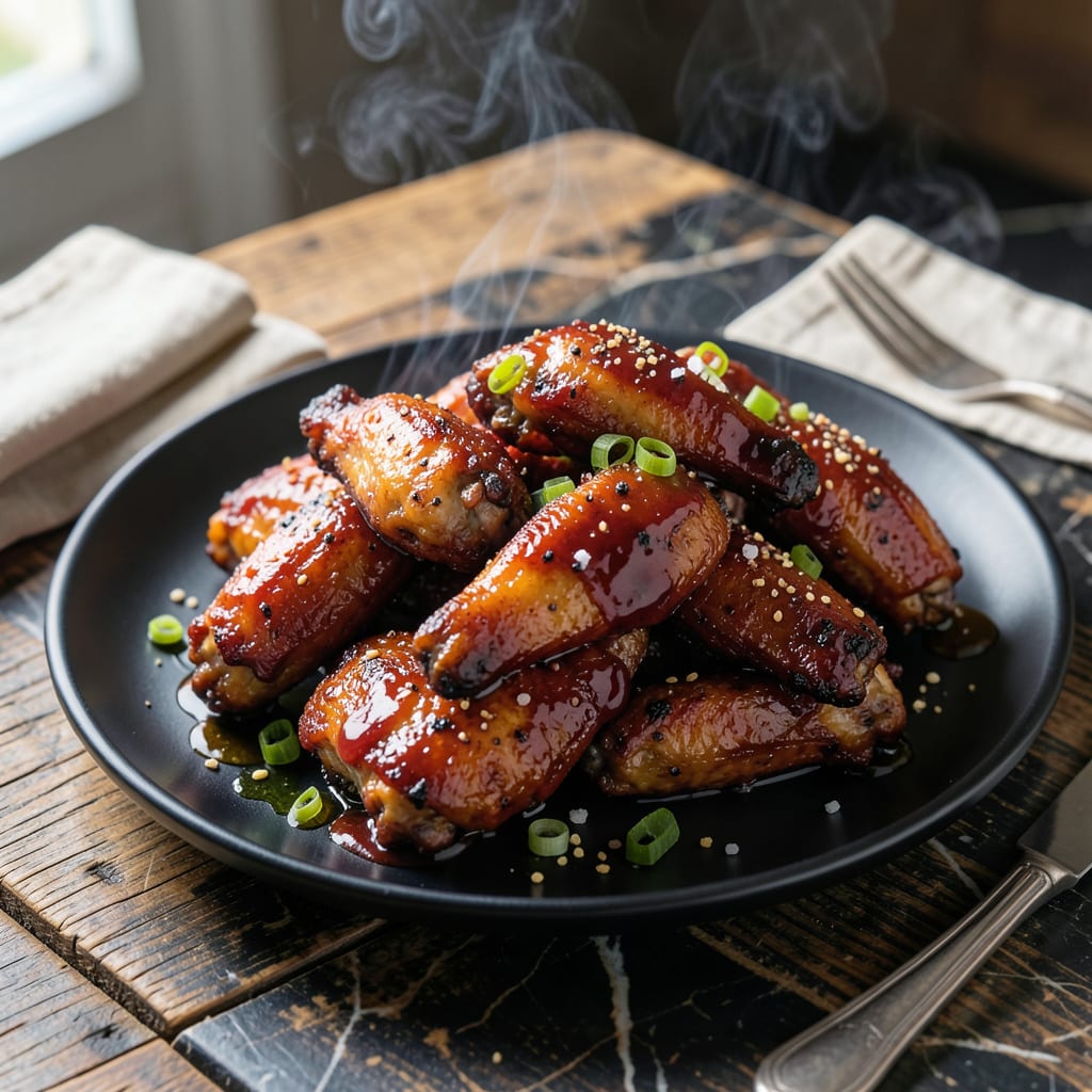 bbq wings recipe example with annotations