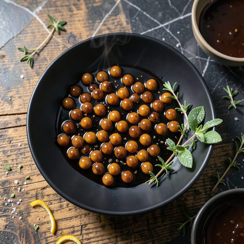 Balsamic Pearls Recipe: Glossy Spheres of Tangy Sweetness