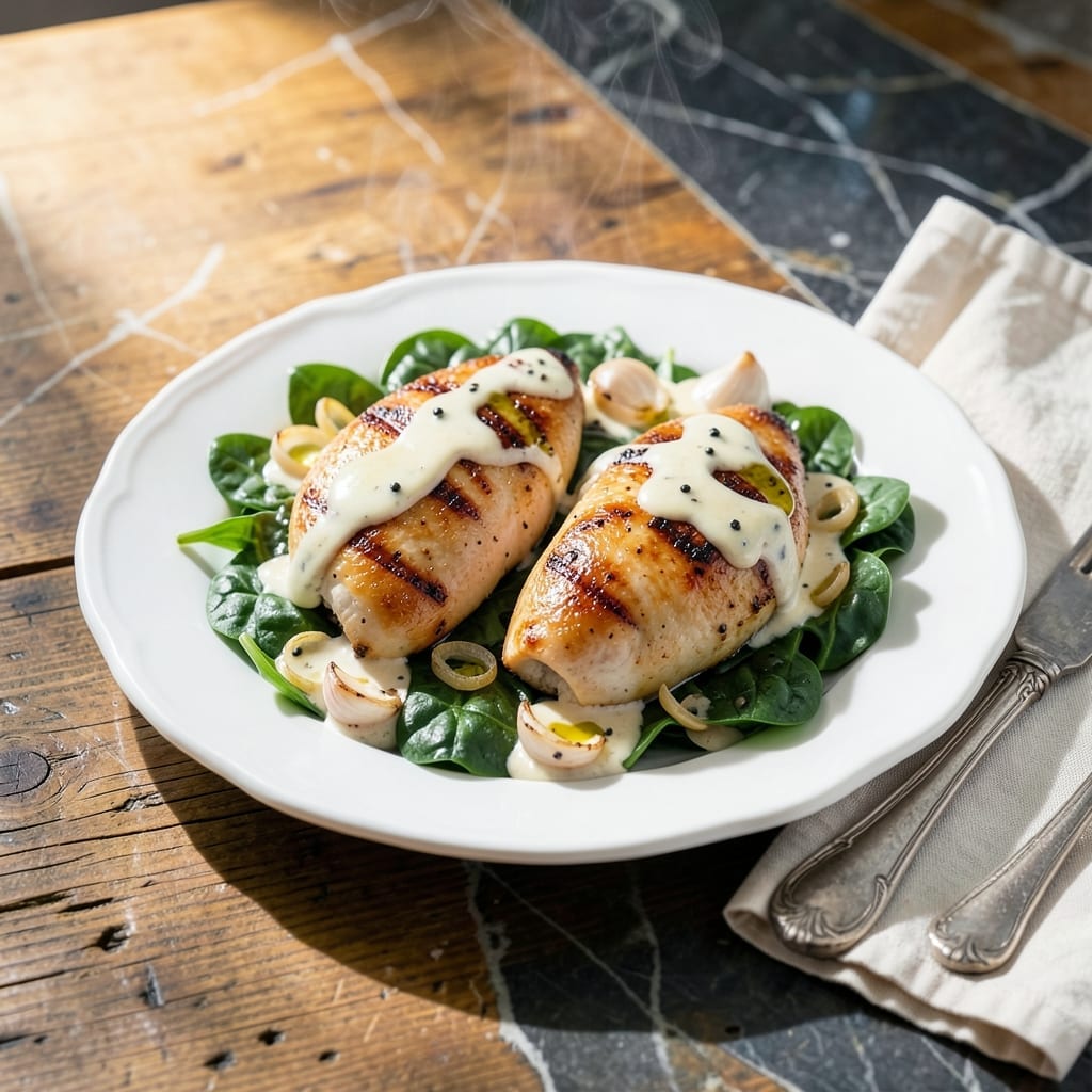 Lee's Famous Recipe Chicken Florence Menu: Spinach-Cream Sauce Dish