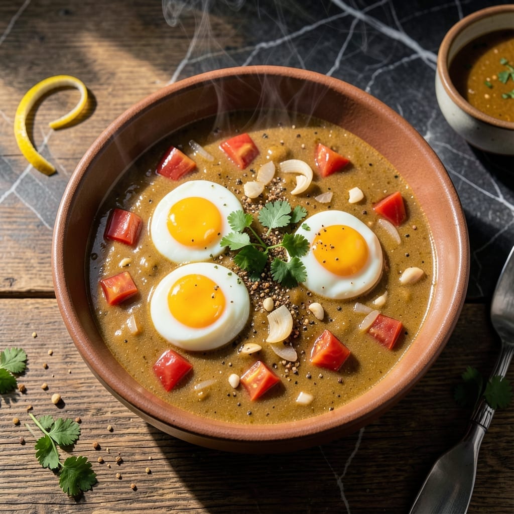 Egg Curry Recipe Without Boiling Eggs: Silky Gravy With Poached Eggs