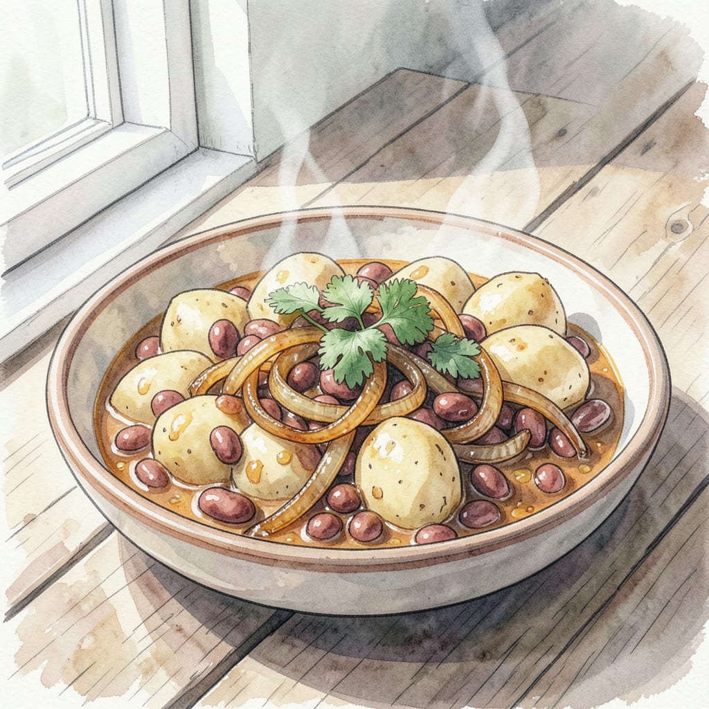 Comprehensive Beans Aloo Recipe: Spicy Indian Style Comfort Food visual reference