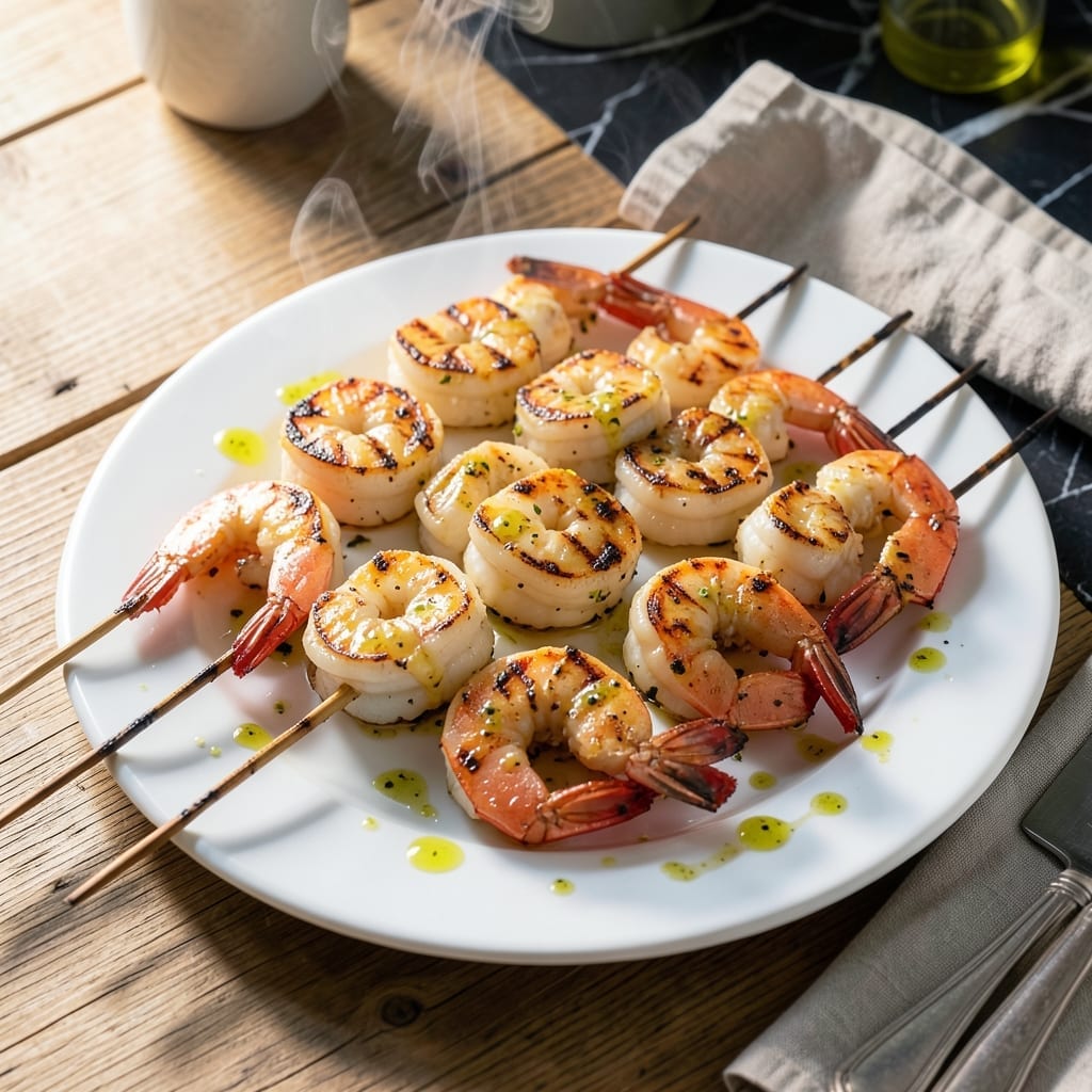 Grilled Shrimp and Scallop Kabobs Recipe: Garlic-Lemon Char With Ocean Freshness