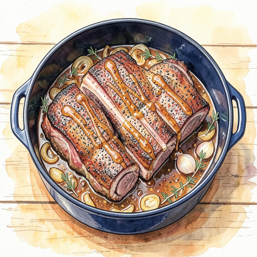 beef rib crockpot recipe example with annotations