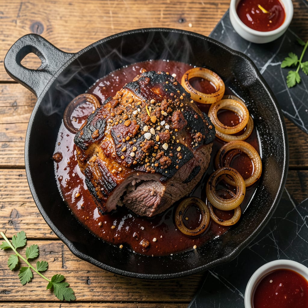 beef rump roast bbq recipe example with annotations