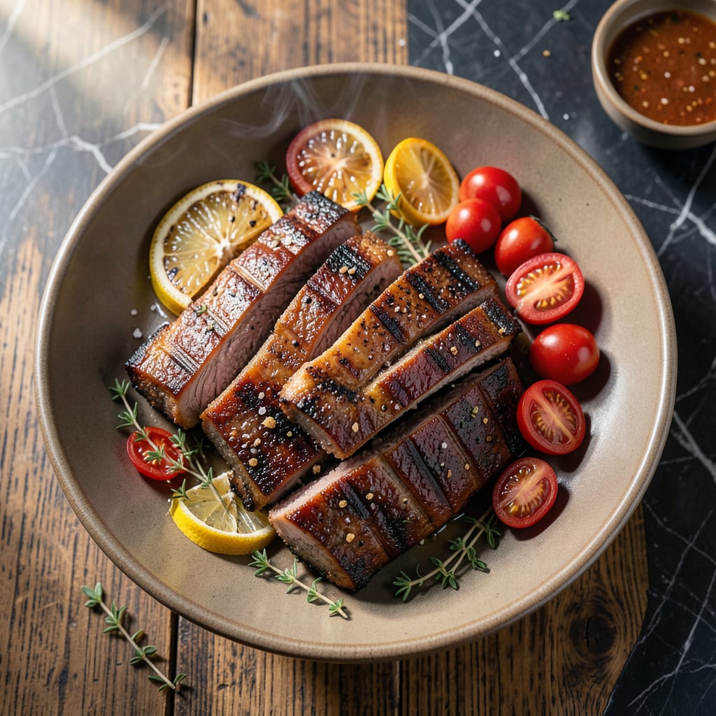 Visual representation of Beef Short Ribs Grill Recipe: Charred Crust and Smoky Depth