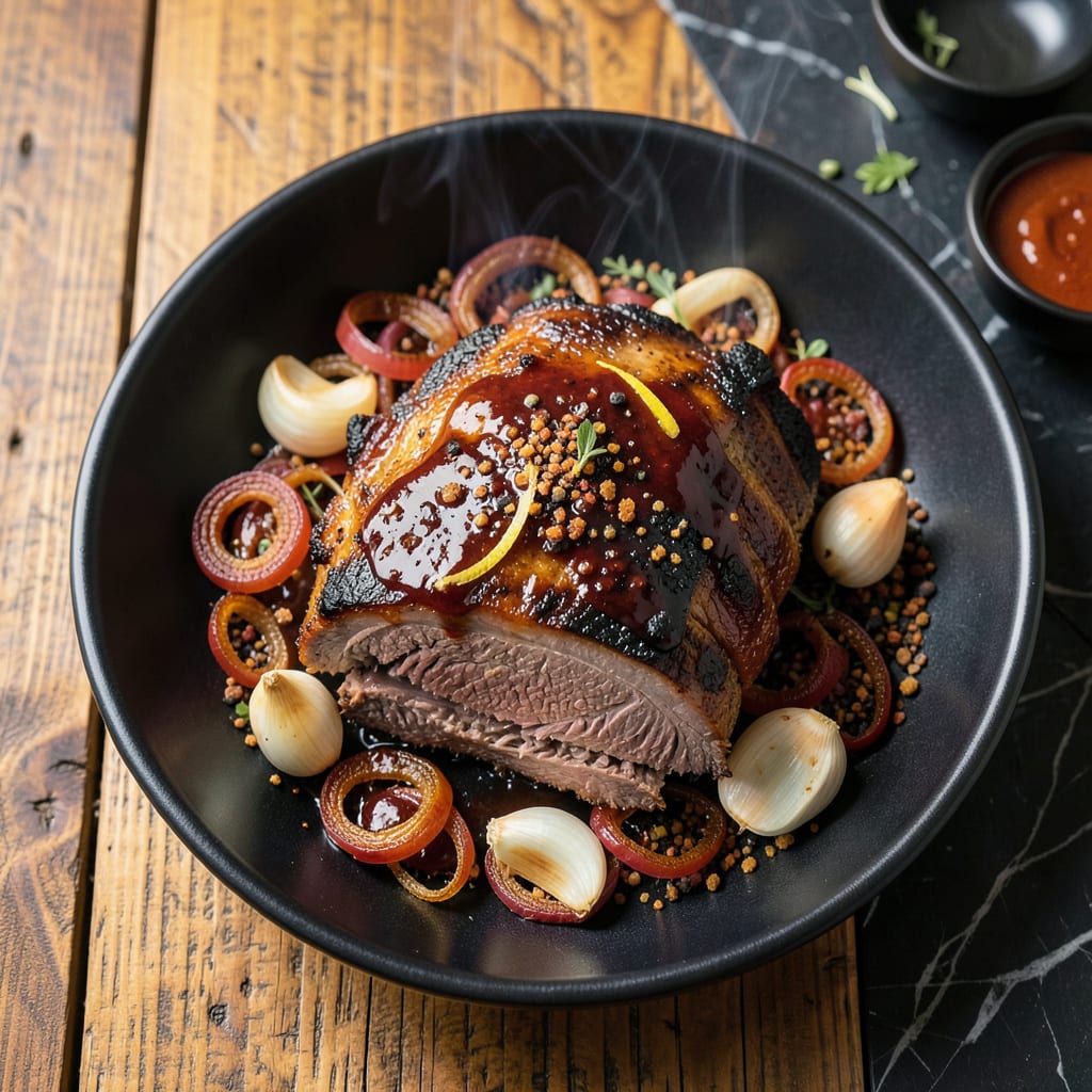 beef shoulder roast bbq recipe detailed visual guide