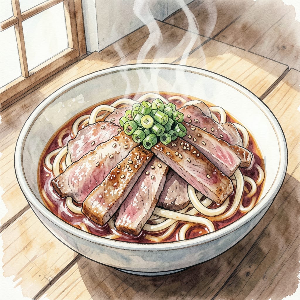 Visual representation of Beef Udon Noodle Recipe: Hearty Comfort in a Bowl