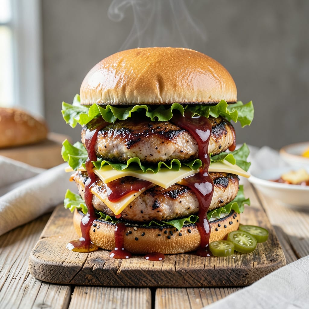 Visual representation of Best BBQ Chicken Burger Recipe: Smoky Grill Magic in Every Bite