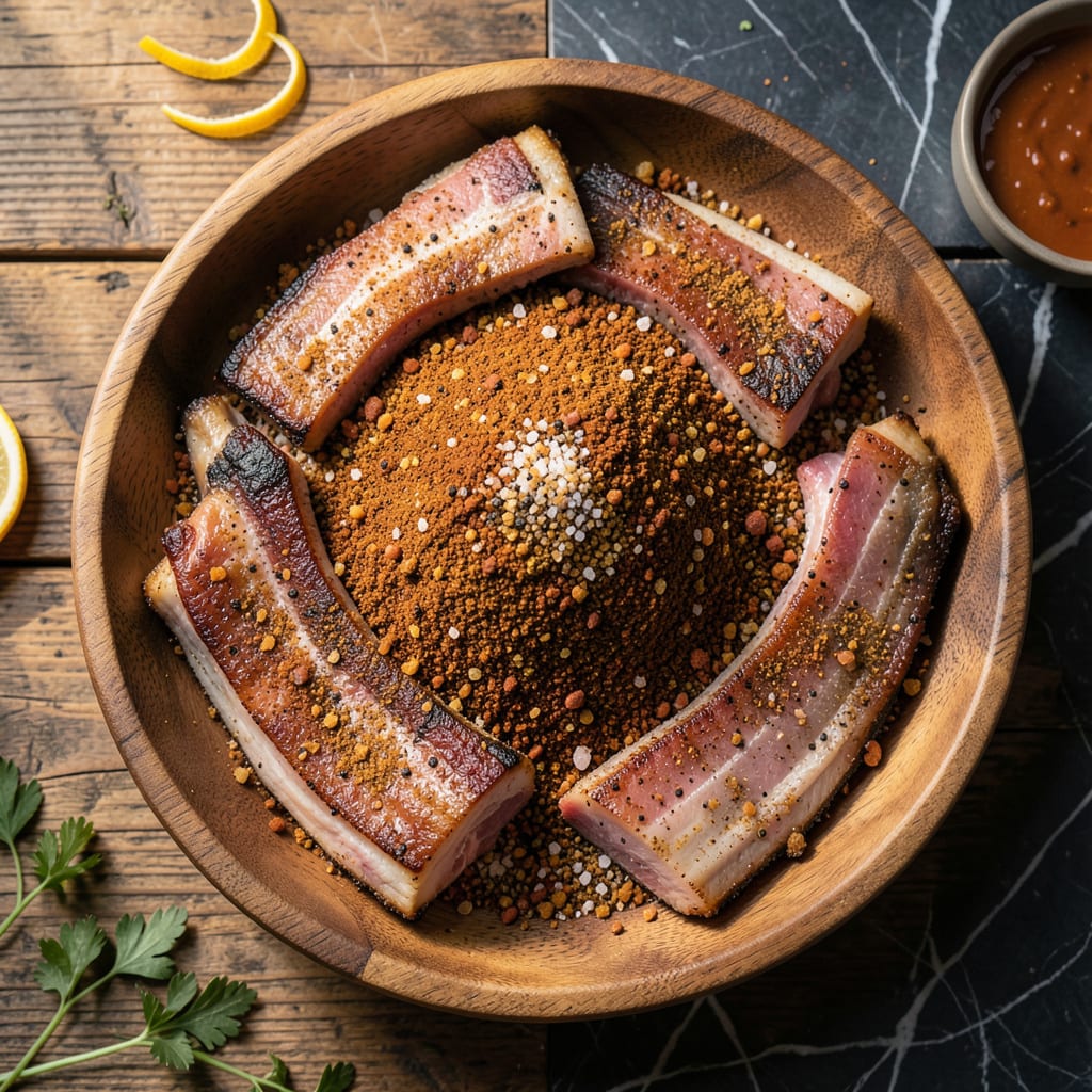 Best BBQ Dry Rub Recipe for Ribs: Smoky Spice Blend for Fall Off The Bone Flavor illustration with key details