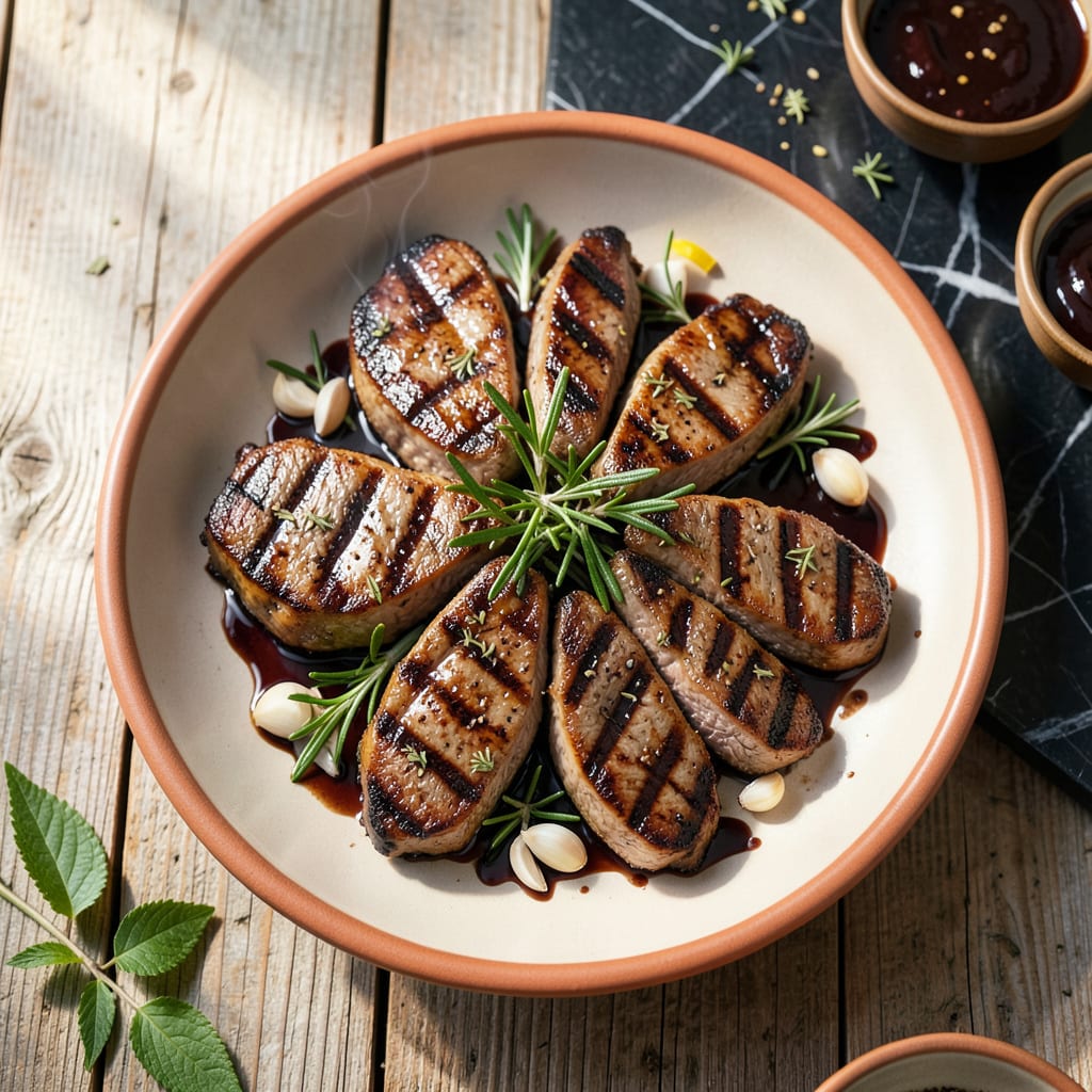 Best BBQ Lamb Chops Recipe: Char Grilled with Rosemary Garlic Rub example with annotations