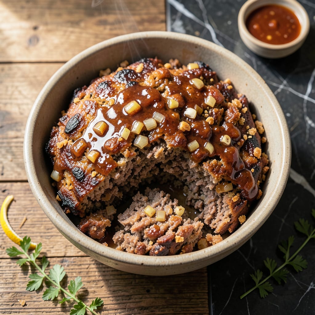 Visual representation of Best BBQ Meatloaf Recipe Ever: Smoky Glaze With Moist Texture