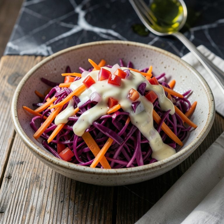 Best BBQ Red Slaw Recipe: Tangy Cabbage With Bold Smoke illustration with key details
