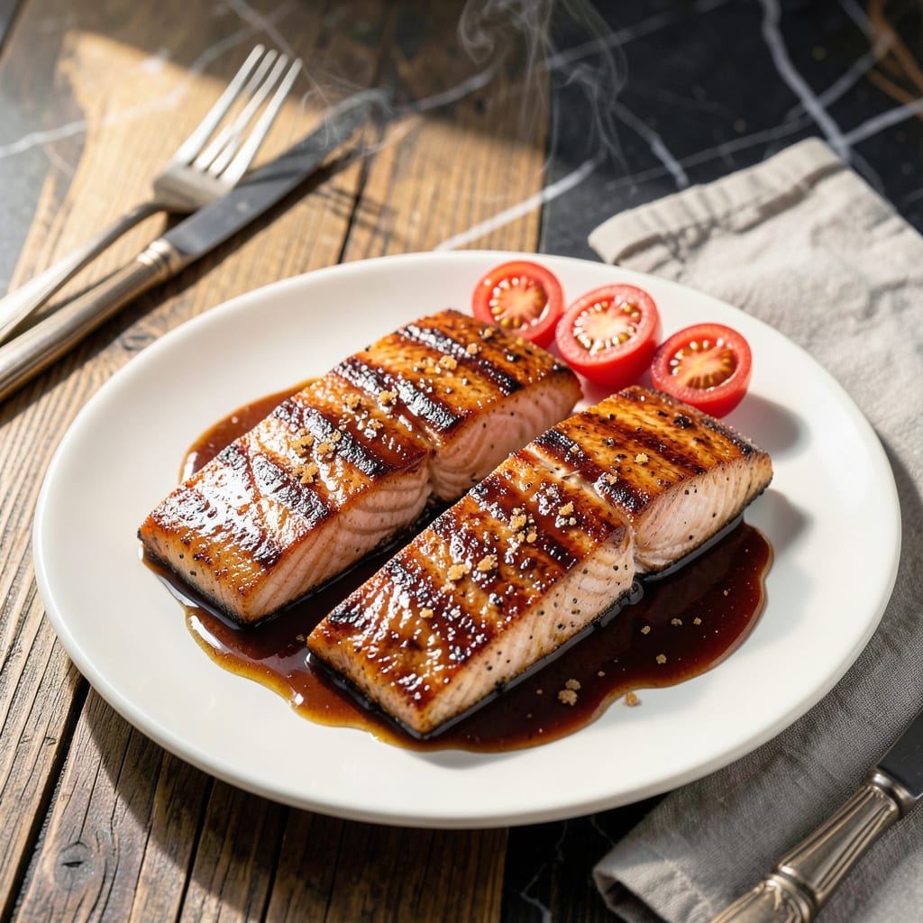 Best BBQ Salmon Recipe Ever: Smoky Sweet Glaze With Flaky Layers illustration with key details