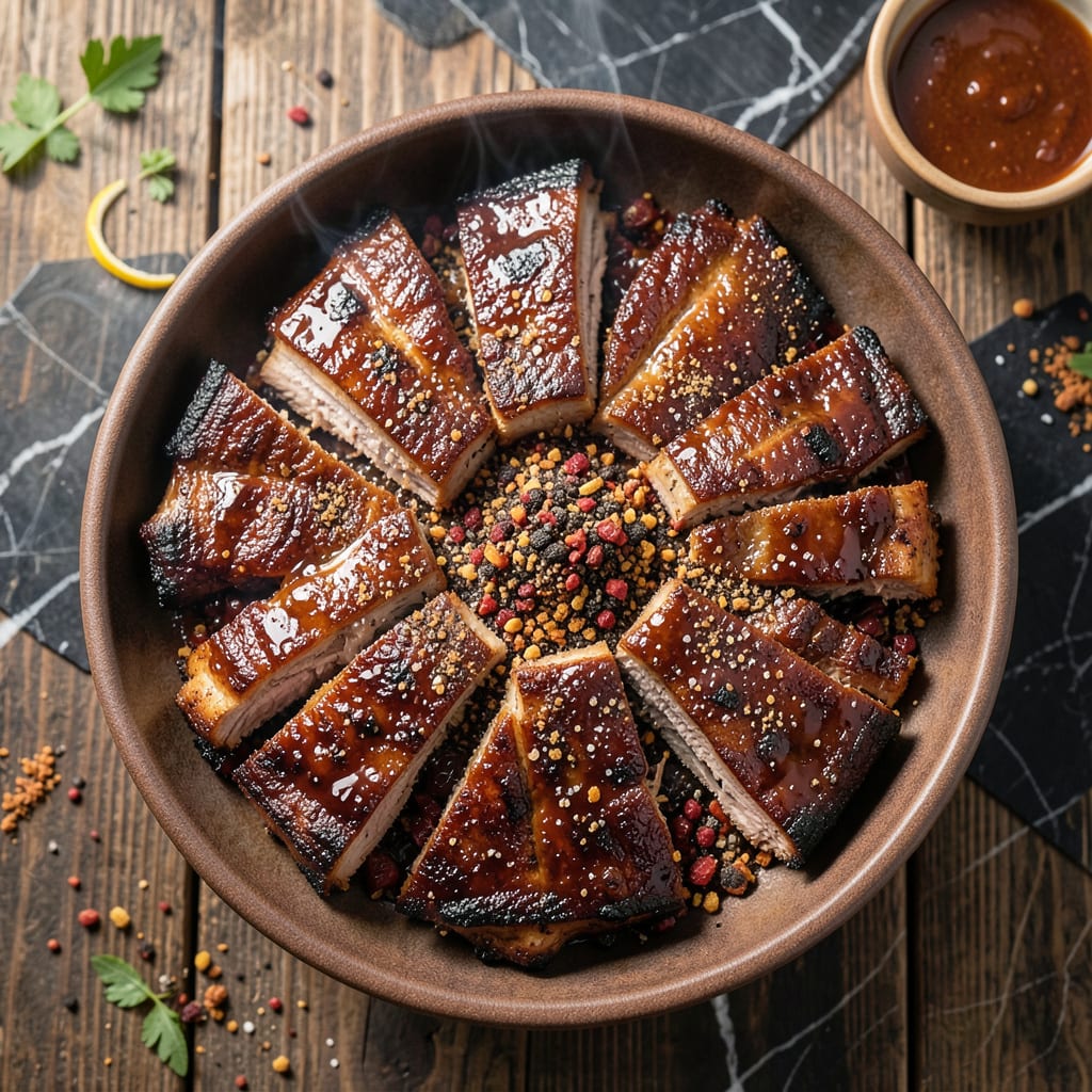Visual representation of Best BBQ Spare Ribs Recipe: Smoky Fall Off The Bone Tenderness