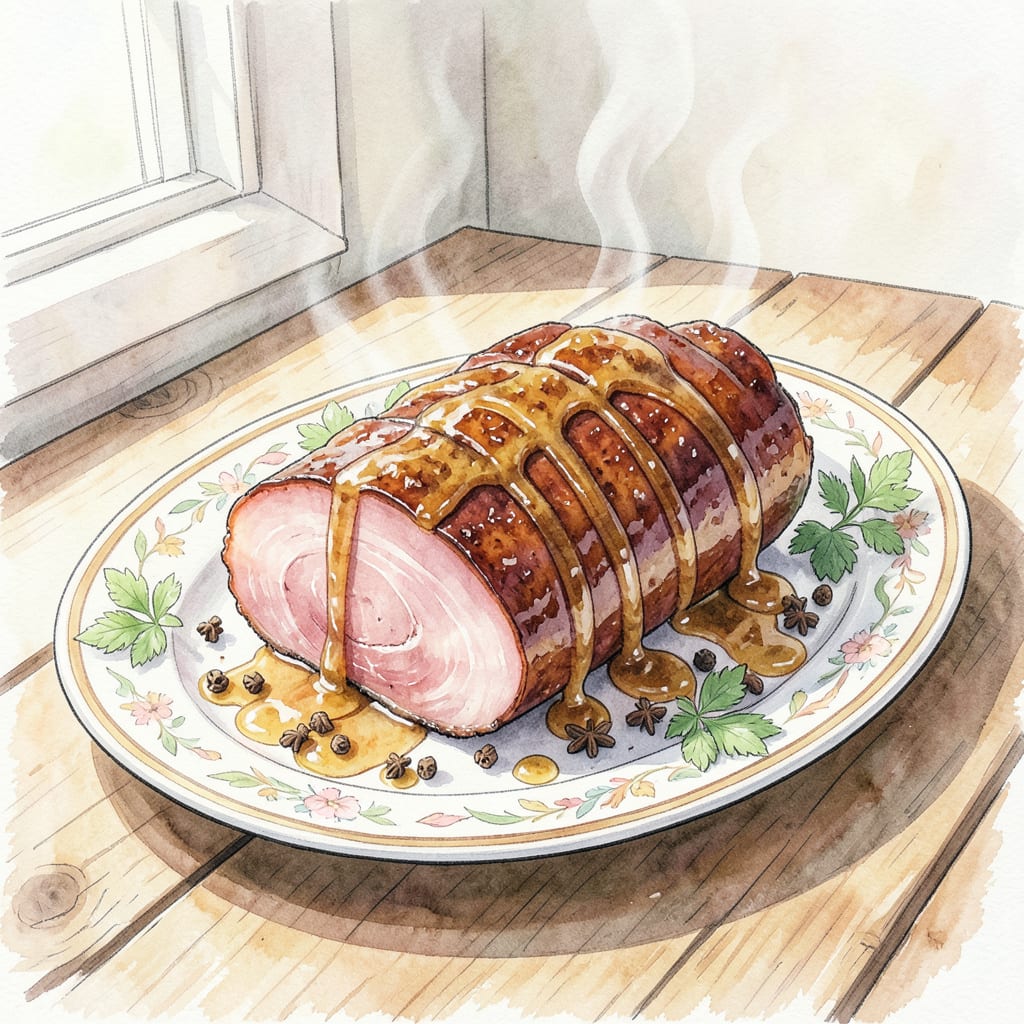 Best Boneless Ham Recipe: Glazed Perfection for Holiday Meals example with annotations