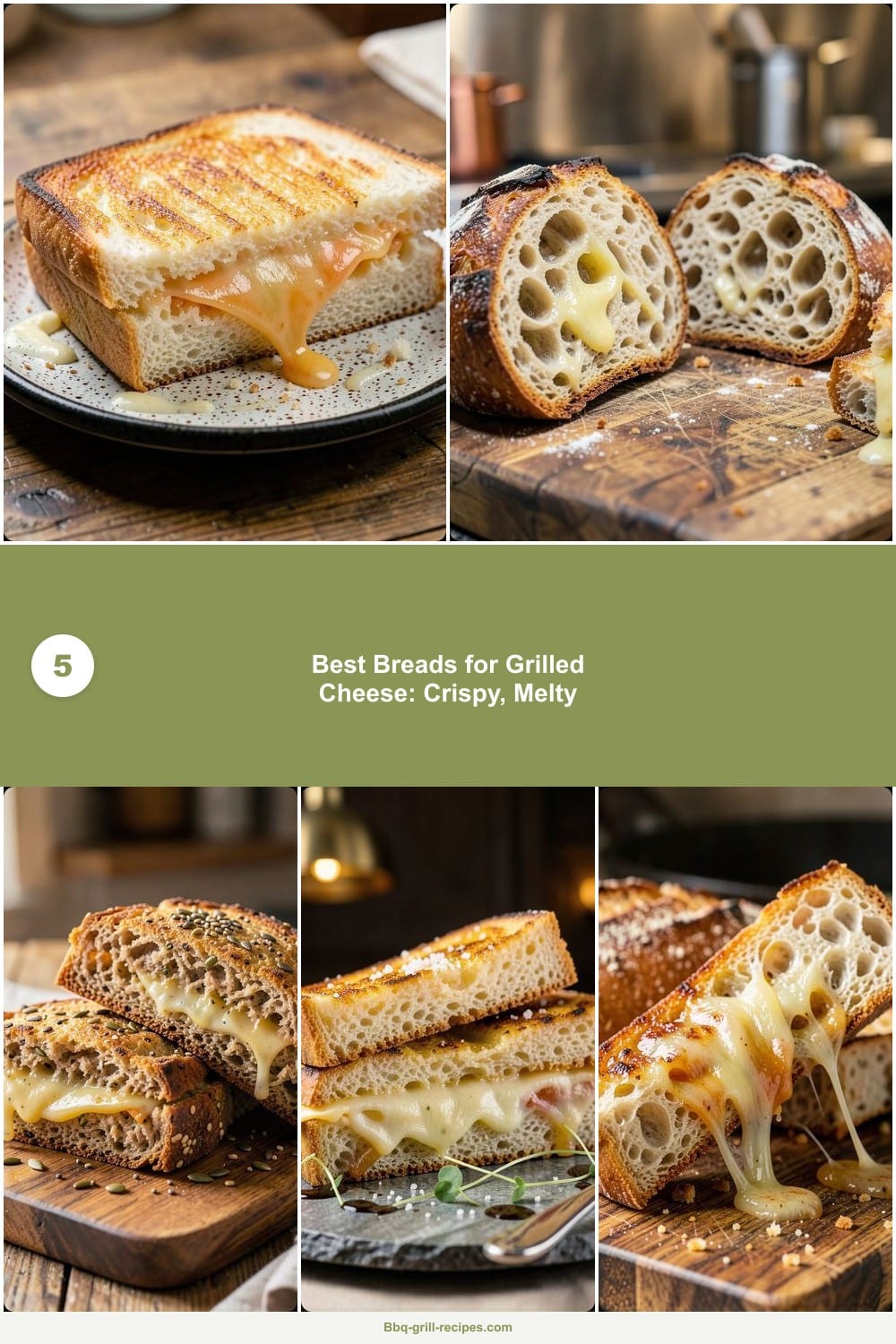 best bread for grill cheese illustration with key details