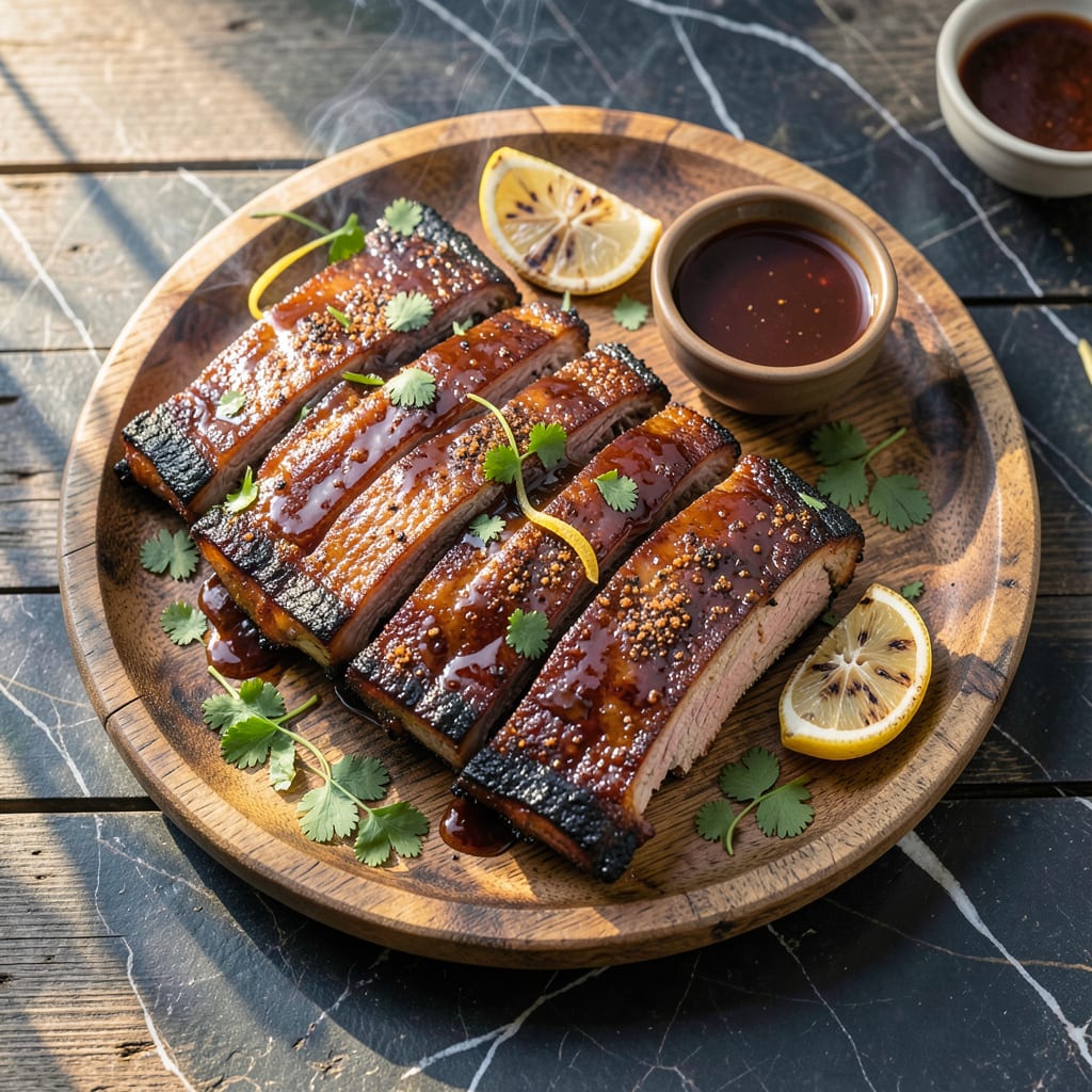 Best Grilled BBQ Pork Ribs Recipe: Fall Off The Bone Smoky Sweetness example with annotations