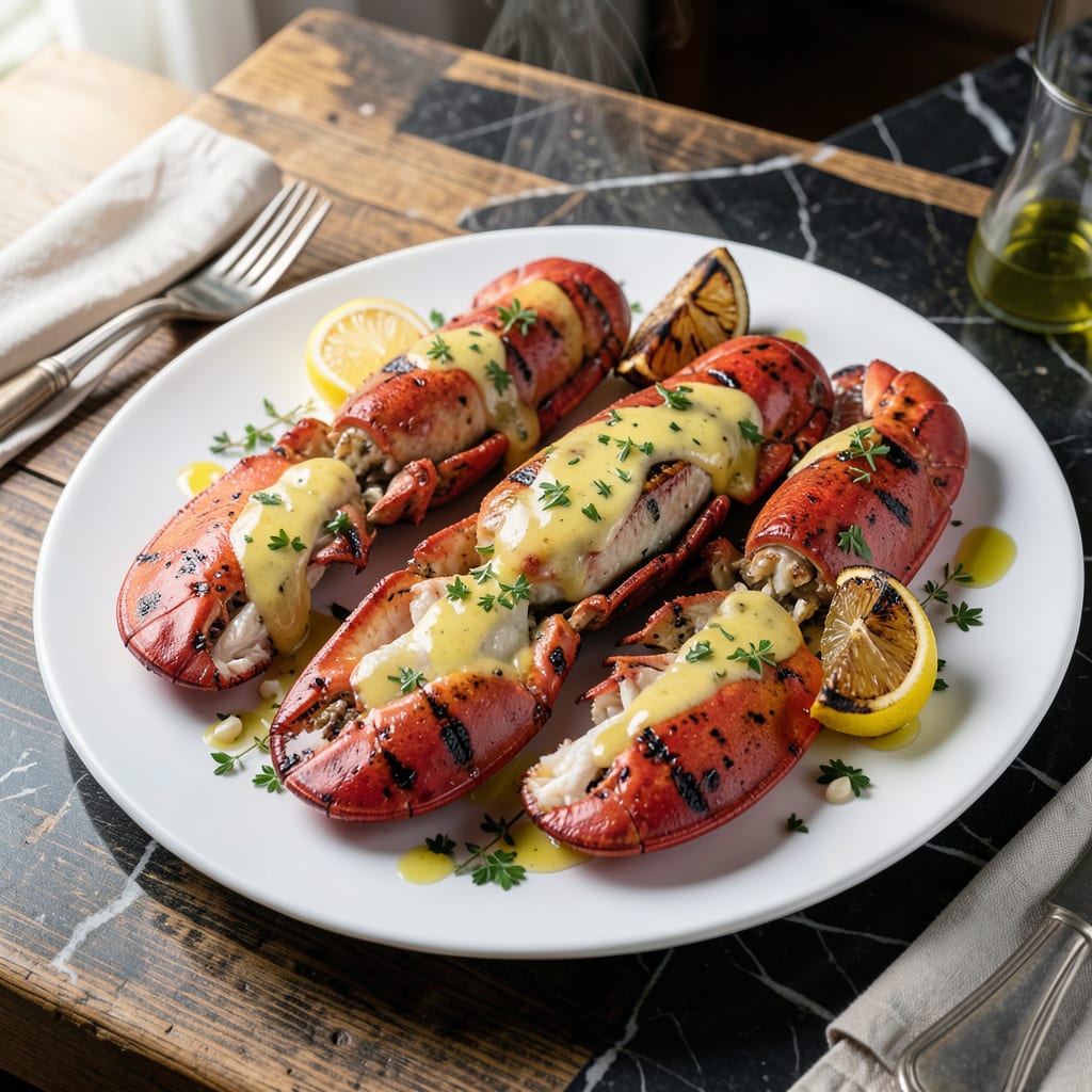 Best Grilled Lobster Recipe: Buttery Char with Garlic Herb Finish illustration with key details