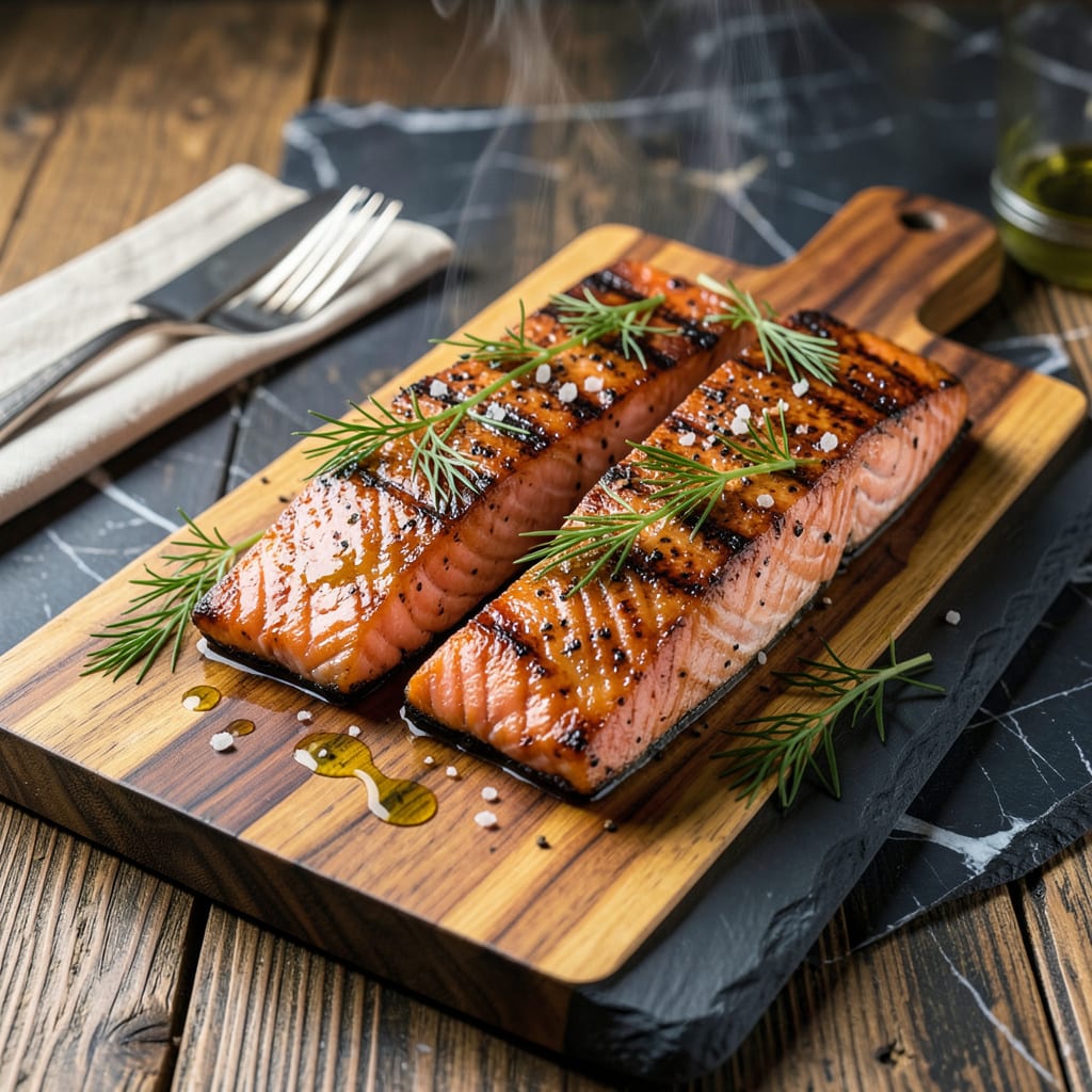 Complete Best Grilled Salmon Recipe in the World: Cedar Planked Smoky Elegance overview image