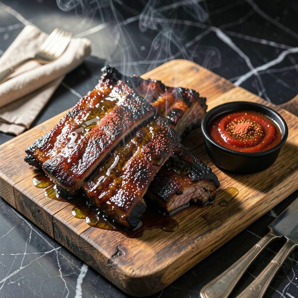 Best Spicy BBQ Sauce Recipe for Ribs: Smoky Heat That Clings to Every Bite example with annotations