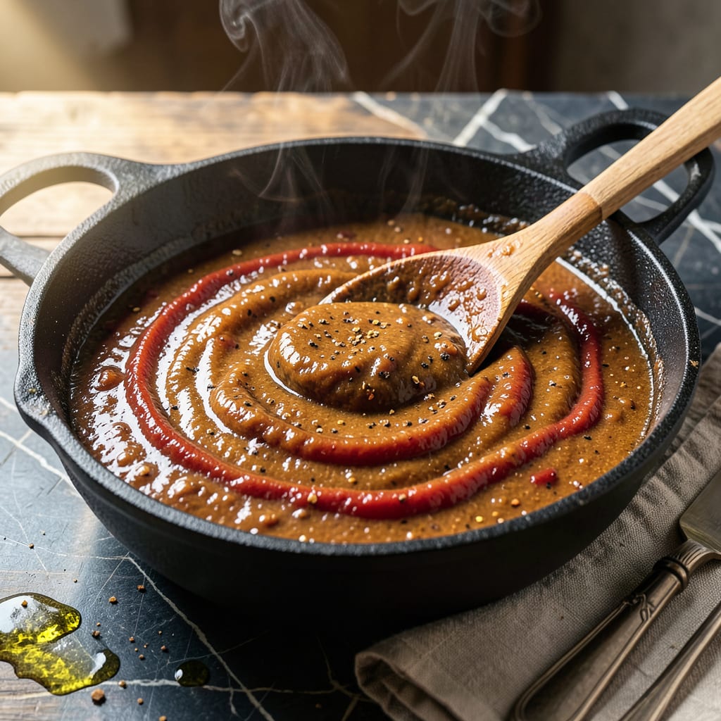 Visual representation of big als kc bbq sauce recipe