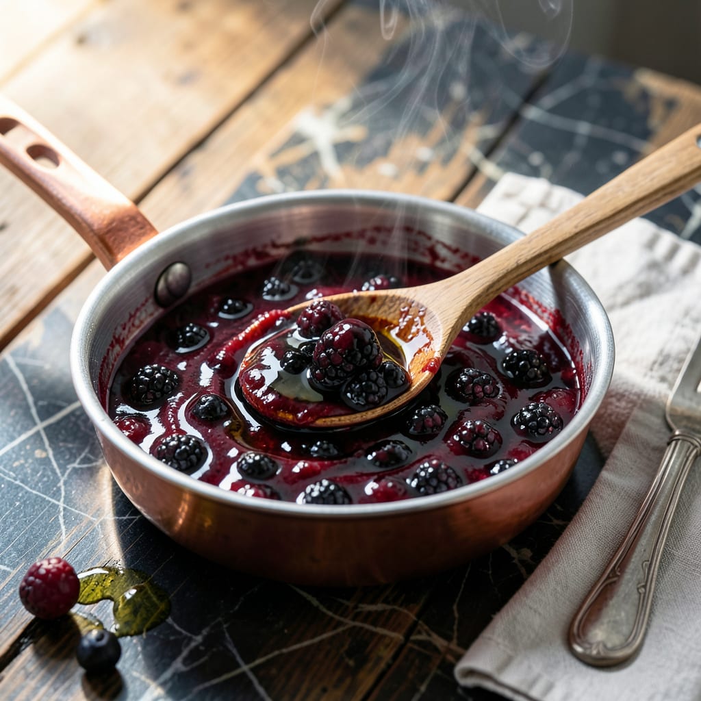 Blackberry BBQ Sauce Recipe Sunset Magazine: Sweet and Smoky Fruit Fusion example with annotations