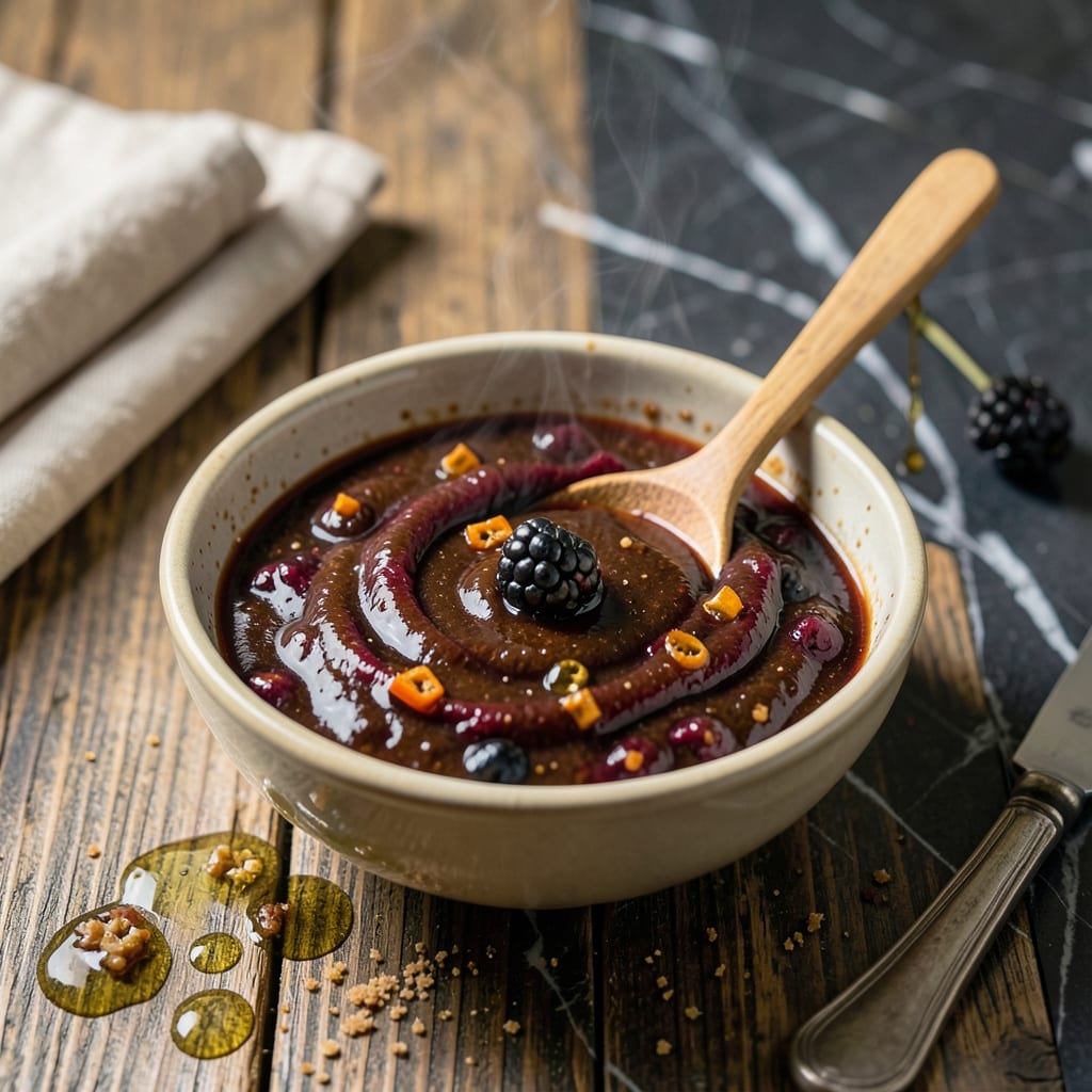 Blackberry Habanero BBQ Sauce Recipe: Sweet Heat for Grill Masters illustration with key details