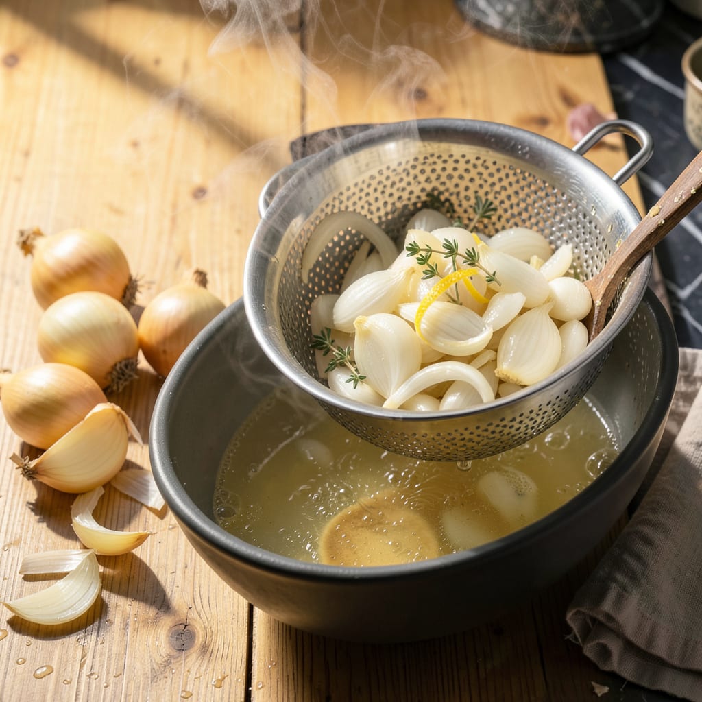 Visual representation of Blanch Onions: The Secret to Mellow Sweetness in Minutes