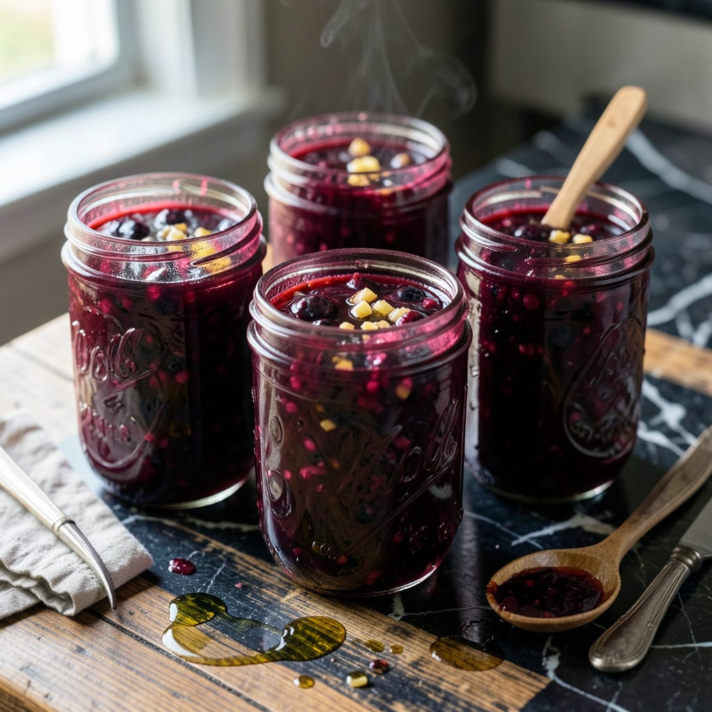 Blueberry BBQ Sauce Canning Recipe: Sweet and Tangy Preservation example with annotations