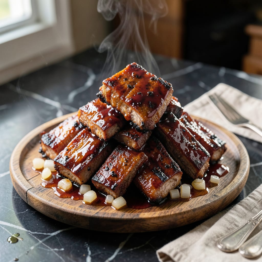 boneless bbq ribs crock pot recipe example with annotations