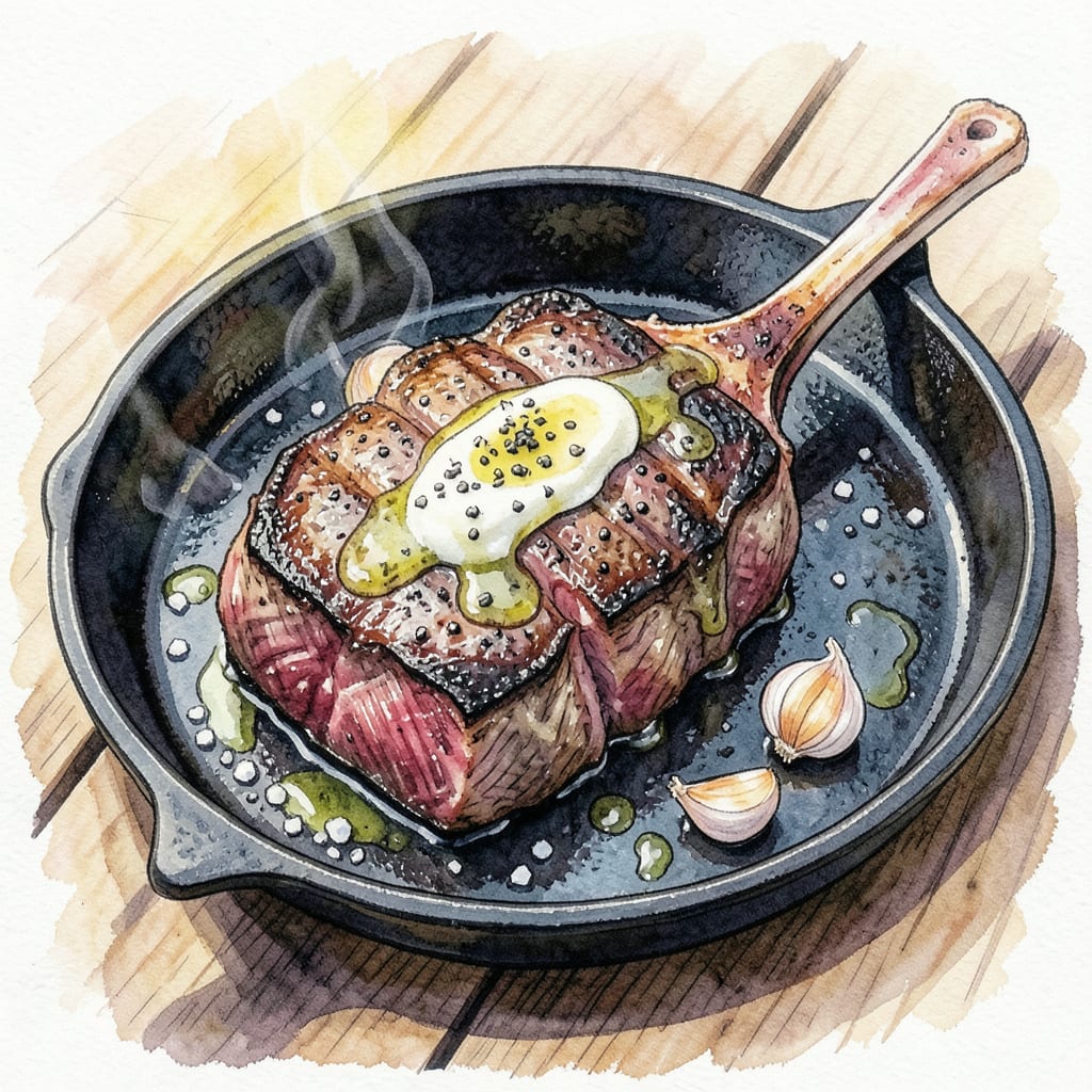 Visual representation of Broiled Ribeye Steak Recipe in Oven: Juicy, Crusty Perfection Without the Grill