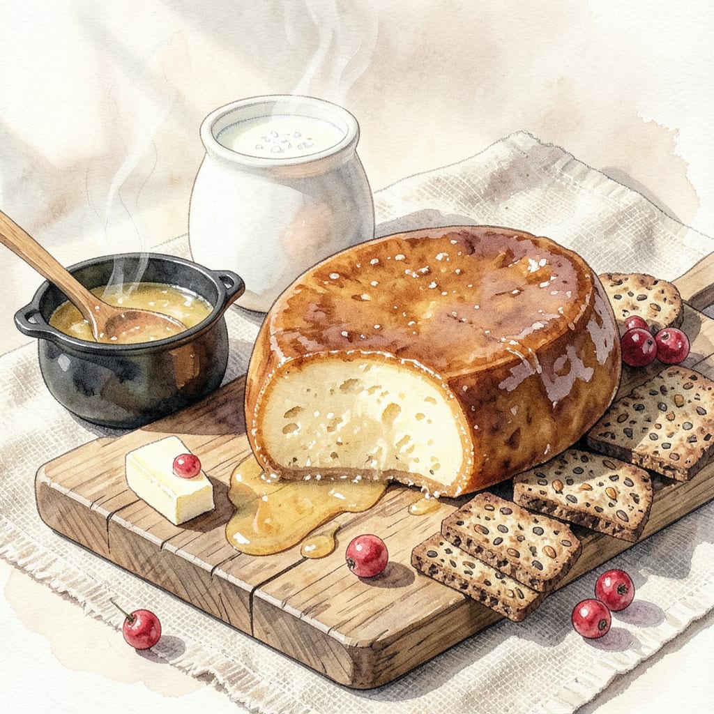 Visual representation of Brunost Recipe: Norwegian Brown Cheese With Caramelized Sweetness