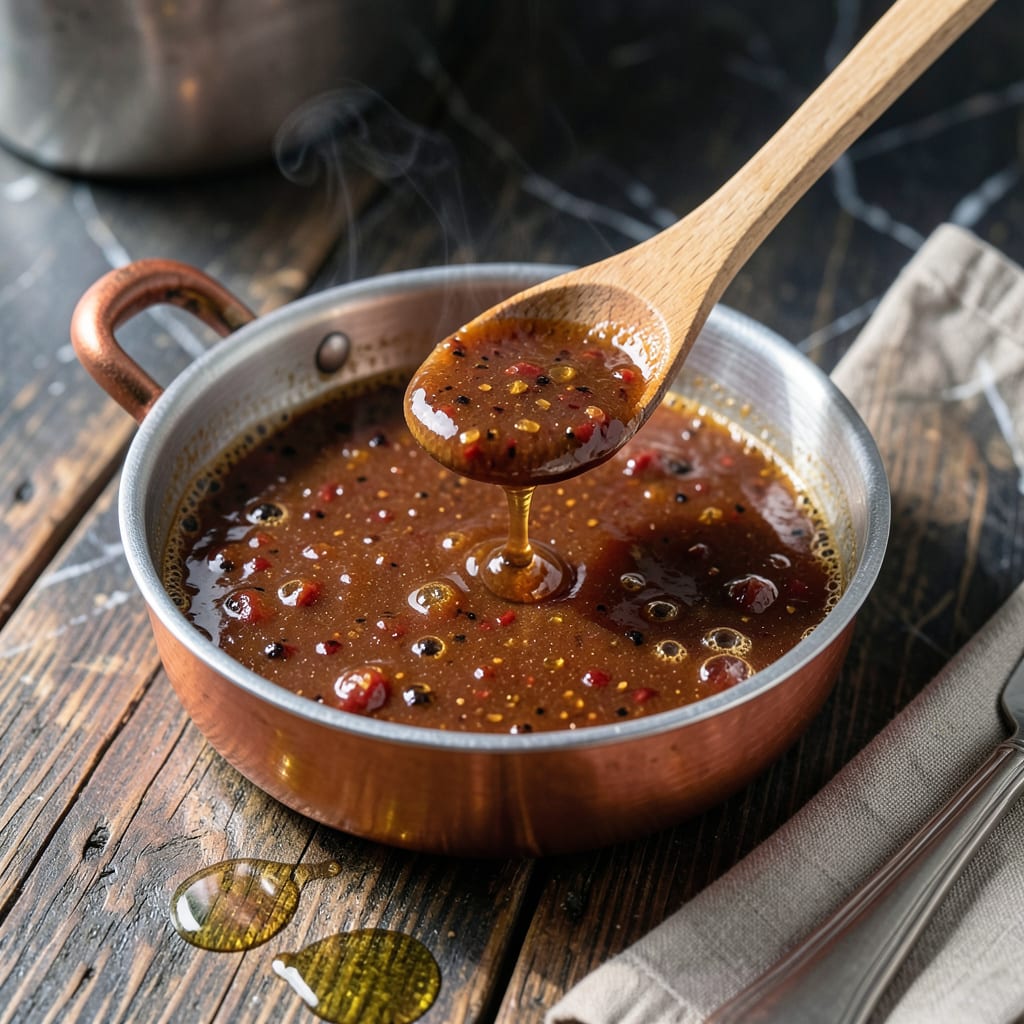 Visual representation of Budweiser BBQ Sauce Recipe: Beer Infused Tangy Glaze for Grilling