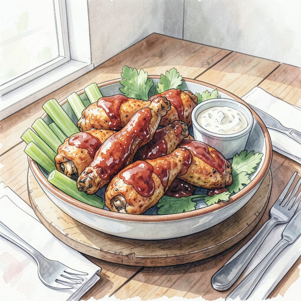Buffalo BBQ Wings Recipe: Spicy & Savory Delight in 30 Minutes detailed visual guide
