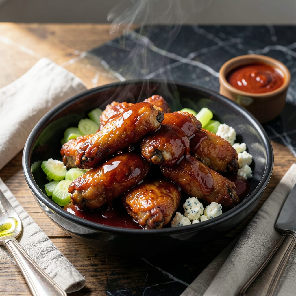 buffalo wings bbq sauce recipe example with annotations