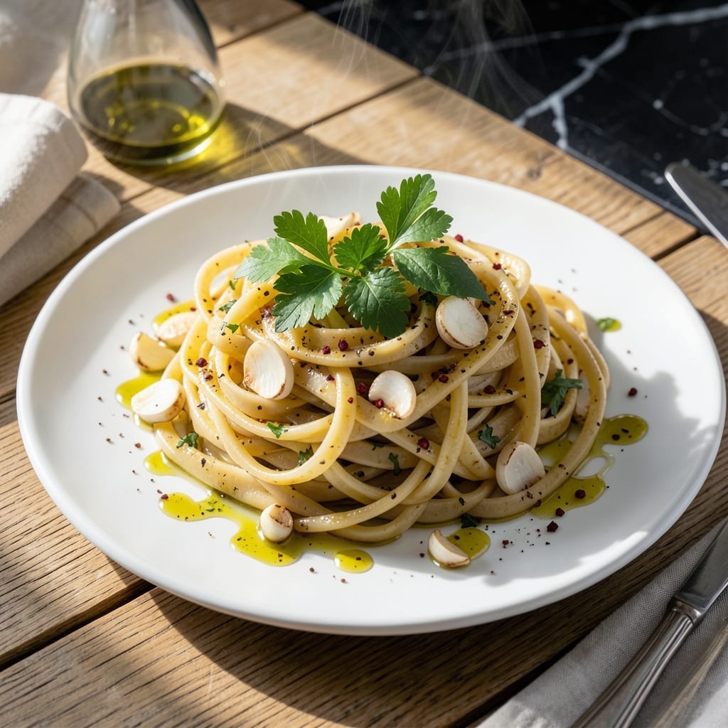 Garlic Pasta Recipe Vegan: Al Dente Ribbons with Bold Herb Infusion